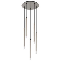 Luminosa Lighting Luminosa Ryan Cluster Pendant Ceiling Light Nickel Matt 5X G9 - thumbnail 2