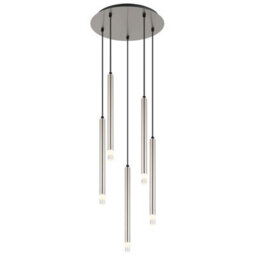 Luminosa Lighting Luminosa Ryan Cluster Pendant Ceiling Light Nickel Matt 5X G9 - thumbnail 1