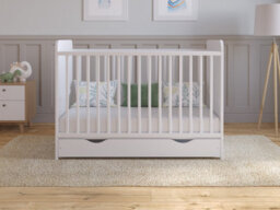 Love For Sleep Levi Cot Bed 120X60Cm With Drawer And Microfiber Quilted Mattress - thumbnail 3