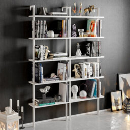 Decorotika Paula Bookcase Shelving Unit White - thumbnail 3