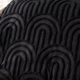 Ohs Tufted Arches Bedding Set Duvet Cover With Pillowcase, Black - Single - thumbnail 4