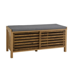 Home Source Luna Sliding 2 Door Hallway Shoe Bench Storage Organiser With Cushion - thumbnail 8