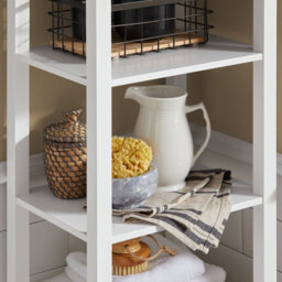 Sobuy Bzr43-W, Tall Cabinet Bathroom Cabinet Storage Cabinet With 3 Shelves And 1 Door,white,w40Xd30Xh160 - thumbnail 8