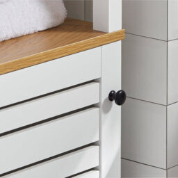 Sobuy Bzr43-W, Tall Cabinet Bathroom Cabinet Storage Cabinet With 3 Shelves And 1 Door,white,w40Xd30Xh160 - thumbnail 9