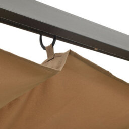 Pergola With Retractable Roof Taupe 3X3 M Steel 180 G/ma - thumbnail 4
