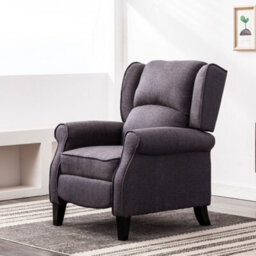 More4Homes Eaton Wing Back Fireside Herringbone Fabric Recliner Armchair Sofa Chair Reclining Cinema (Herringbone Blue) - thumbnail 7