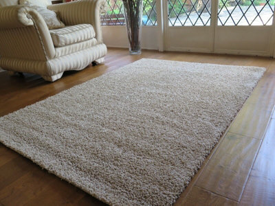 Aspect Furniture Cosy Plush Modern,thick,soft Shaggy Rug, Beige - image 1