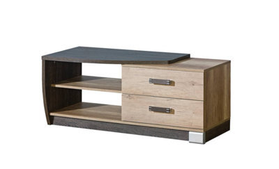Arte Romero R3 Tv Cabinet Left - Sleek Design In Oak Canyon, H505mm W1200mm D460mm - image 1