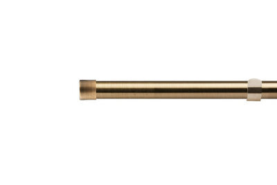 Unknown 16-19mm Fenton Extendable Eyelet Metal Curtain Pole Set Brass 120-210Cm - image 1