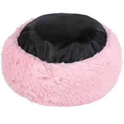 Actiaspet Dog Cat Bed Fluffy Donut Kitten Puppy Pet Cushion Calming Mattress Pink S - thumbnail 5