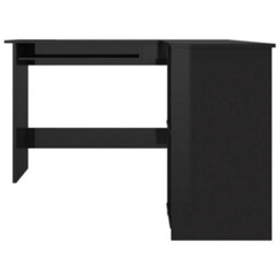Berkfield L-Shaped Corner Desk High Gloss Black 120X140X75 Cm Engineered Wood - thumbnail 4