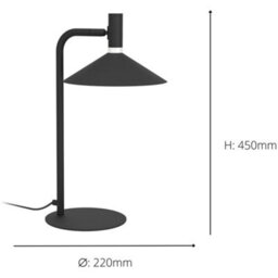 Loops Sleek Modern Black Table Lamp For Stylish Indoor Home Illumination - thumbnail 4