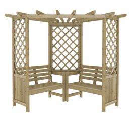 Rowlinson Pemberley Corner Arbour, (H)2060mm (W)1880mm (D)1880mm - Assembly Required - thumbnail 2