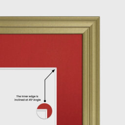 AK Frames 40X20Cm Gold Classic Multi Photo Frame With Crimson Mount - Holds 3 Apertures (3X) 6X4 Photos - thumbnail 7