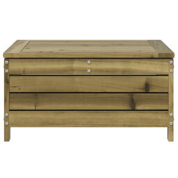 Berkfield Garden Footstool With Cushion Impregnated Wood Pine - thumbnail 4