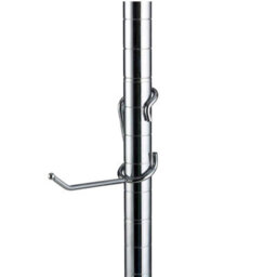 "Taskar Polehooks Chrome 4"" C-Style Wire Shelving Hooks - All-Purpose Clip-On 5 Pack" - thumbnail 2