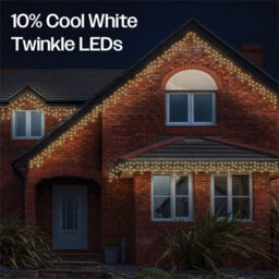 Eagle Connect Icicle Lights 60/40/20 Drop Black 2M/60 Led Warm White 10% - thumbnail 1