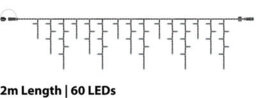 Eagle Connect Icicle Lights 60/40/20 Drop Black 2M/60 Led Warm White 10% - thumbnail 2