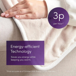 Emperial Heated Throw Electric Blanket Soft Fleece 9 Hr Timer Machine Washable - Cream - thumbnail 4