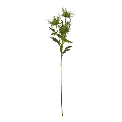 Wyld Haus Set Of 3 Green Sea Holly Artificial Flower Sprays, 670mm Tall - image 1