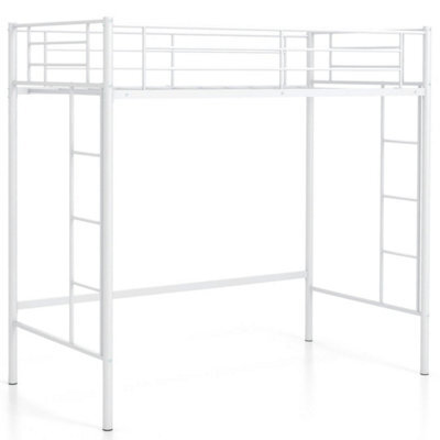Metal Loft Bed Space Saving Loft Bed Frame With 2 Ladders - image 1
