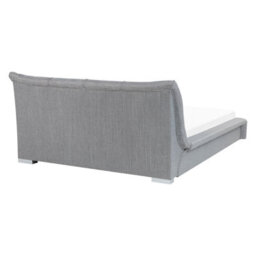 Beliani Bed Fabric Nantes 160 X 200 Cm (Eu King Size) Light Grey - thumbnail 5