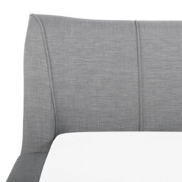 Beliani Bed Fabric Nantes 160 X 200 Cm (Eu King Size) Light Grey - thumbnail 6