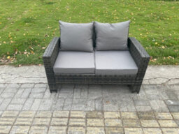 Fimous Pe Wicker Outdoor Garden Furniture Set Patio Furniture Rattan Rectangular Dining Table Lounge Sofa For Balcony - thumbnail 5