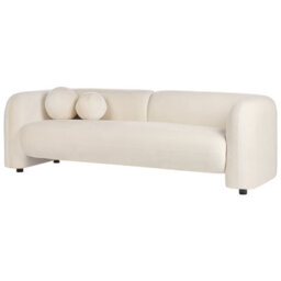 Beliani Living Room Set 4 Seater Leiren Velvet Off-White - thumbnail 5