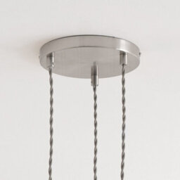 Valuelights Shaw Cluster Drop 3 Way Brushed Chrome Adjustable Pendant Ceiling Light - thumbnail 3