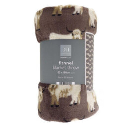 Homespace Direct Ltd Homespace Direct Highland Cow Blanket/throw For Sofa Chair Bed Mocha Brown 120X150Cm - thumbnail 5