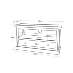 Cabinet Bits Loreo Light Grey 1 Drawer Tv Cabinet Chrome Cup Handle - thumbnail 9
