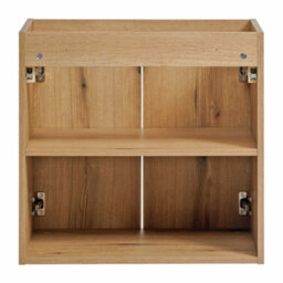 Heze Furniture Dove 2 Door Bathroom Cabinet Vanity Unit With Built-In Basin 60Cm In Evoke Oak - thumbnail 4