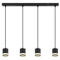 Luminosa Lighting Luminosa Lucero Bar Pendant Ceiling Light Matt Black 4X Gx53 3000K - thumbnail 3