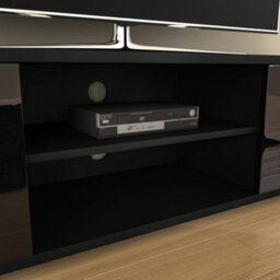 Lassic Vida Designs Cosmo Black 2 Door Tv Unit 160Cm Sideboard Cabinet - thumbnail 5