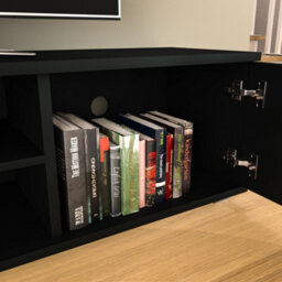 Lassic Vida Designs Cosmo Black 2 Door Tv Unit 160Cm Sideboard Cabinet - thumbnail 6