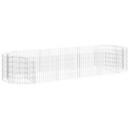 Berkfield Gabion Raised Bed Galvanised Iron 300X100X50 Cm - thumbnail 2