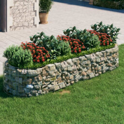 Berkfield Gabion Raised Bed Galvanised Iron 300X100X50 Cm - thumbnail 1