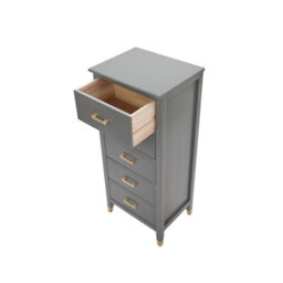Palazzi 5 Drawer Narrow Chest Of Drawers Grey - thumbnail 5