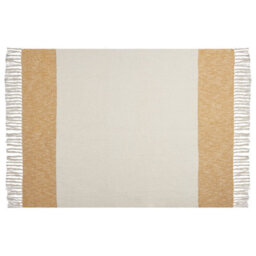 Beliani Blanket Salme Fabric 130 X 170 Cm Beige - thumbnail 4