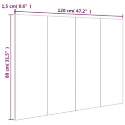 Berkfield Bed Headboard Grey Sonoma 120X1.5X80 Cm Engineered Wood - thumbnail 7