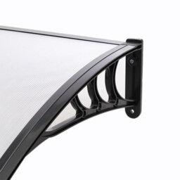 Breeins W 150 Cm Black Waterproof Front Door Canopy Outdoor Awning Window Garden Canopy Patio Porch Awning Rain Shelter Cover - thumbnail 5