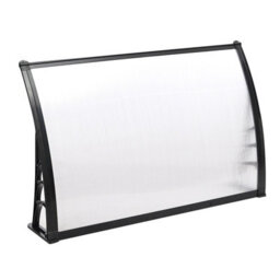 Breeins W 150 Cm Black Waterproof Front Door Canopy Outdoor Awning Window Garden Canopy Patio Porch Awning Rain Shelter Cover - thumbnail 4