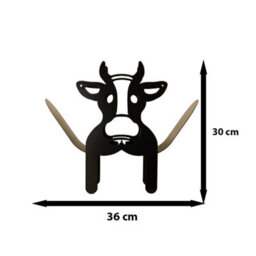 Marco Paul Black Metal Cow Toilet Roll Holder - thumbnail 8