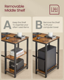 LEDREM Computer Desk, L-Shaped Corner Desk, 120 X 130 X 76 Cm, Gaming Desk, Workstation With 2 Storage Shelves For Home Office - thumbnail 5