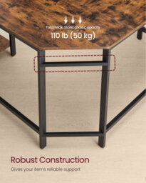 LEDREM Computer Desk, L-Shaped Corner Desk, 120 X 130 X 76 Cm, Gaming Desk, Workstation With 2 Storage Shelves For Home Office - thumbnail 6