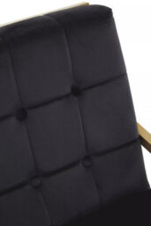 Orsina Black Velvet Arm Chair, Comfortable Armchair With Button Tufting, Velvet Upholstery Lounge Chair For Home - thumbnail 9