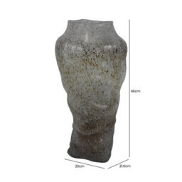 Vanity Living 46Cm White And Gold Handmade Glass Vase For Living Room Home Décor - thumbnail 5