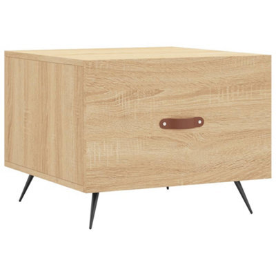 Berkfield Durable Coffee Table Sonoma Oak 50X50X40 Cm Engineered Wood - image 1