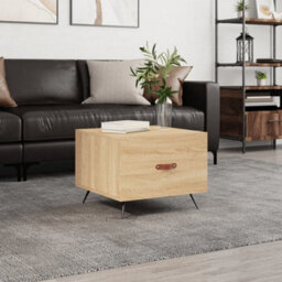 Berkfield Durable Coffee Table Sonoma Oak 50X50X40 Cm Engineered Wood - thumbnail 2